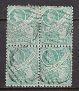 New South Wales #105 Used Rare Block - Hinged At Top Pair