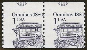 2225 - 1c Huge Miscut and Misperf Error/EFO Coil Pair Omnibus Mint NH