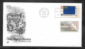 Just Fun Cover #1668 FDC NV. State Flag Artcraft Cachet. (A1498)