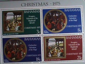 ​BAHAMAS STAMP:1975 SC#383a CHRISTMAS STAMPS MNH S/S SHEET   WITH ORIGINAL GUM