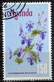 Uganda 1969: Sc. # 125: O/Used CTO Single Stamp