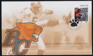 Canada 2569 on FDC  - CFL, Football, BC Lions