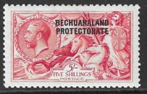 BECHUANALAND SG89 1920 5/= ROSE-CARMINE MOUNTED