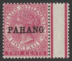 MALAYA - Pahang 1890 'PAHANG' on QV 2c SG type 4. MNH **.