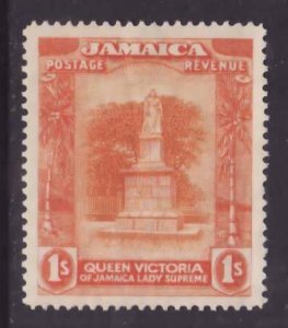 Jamaica-Sc#83- id13-unused og LH 1sh statue of QV-1920-light vertical gum line-