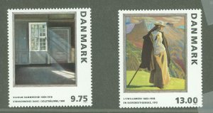 Denmark #1080-1081  Single (Complete Set) (Paintings)