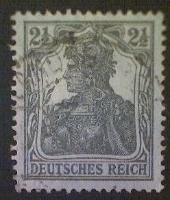 Germany, Scott #97, used (o), 1916, Germania, 2½pf, light gray