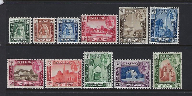 ADEN -SEIYUN- SCOTT #1-11 1942 PICTORIALS  -MINT LIGHT HINGED