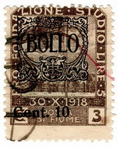 (I.B) Italy Revenue : Fiume Duty 10c on 3c OP