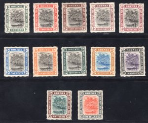 MOMEN: BRUNEI SG #23-33,26a 1907-10 MINT OG H £250+ LOT #67229