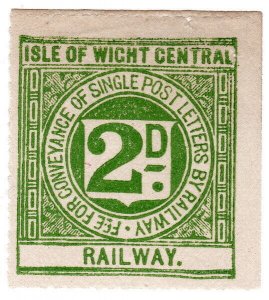 (I.B) Isle of Wight Central Railway : Letter Stamp 2d 