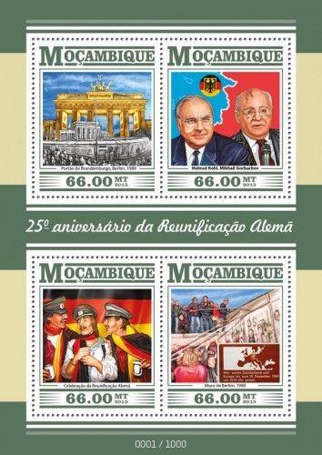 Germany Berlin Architecture Politics Kohl Gorbachev Mozambique MNH stamp set