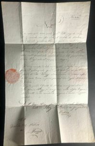 1832 Lienz Austrian Empire Stampless Vintage Letter Cover To Italy