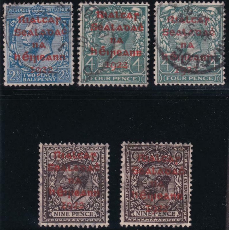 Ireland 1922 SC 9-11A Used Set 