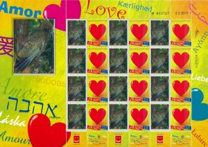 ISRAEL 2014 - 2015 BIRDS KEA PARROT SHEET MNH 