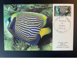 New Caledonia 1986 Maxi Card Aquarium of Nouméa Fish Angel Imperial-