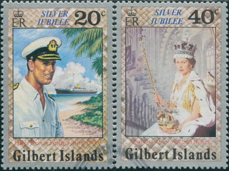 Gilbert Islands 1977 SG49-50 Silver Jubilee FU