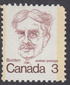 Canada - #588i  Sir Robert Borden, NF Paper - MNH