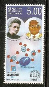 Sri Lanka 2011 Year of Chemistry Marie Curie Prof. M. U. S. Sultanbawa MNH #3702