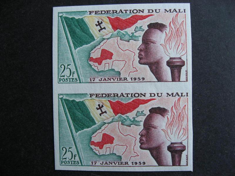 Mali Sc 1 MNH imperf pair nice pair, check it out!