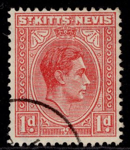 ST KITTS-NEVIS GVI SG69b, 1d carmine-pink, FINE USED. Cat £16.