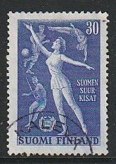 1956 Finland - Sc 340 - used VF - 1 single - Gymnast and Athletes