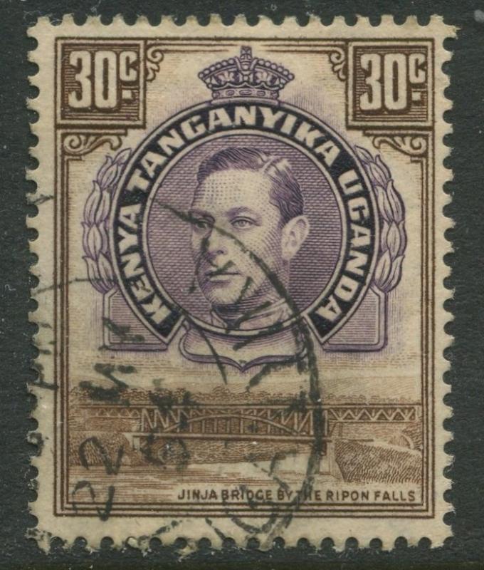 Kenya & Uganda - Scott 77 - KGVI Definitive -1952 - Used - Single 30c Stamp