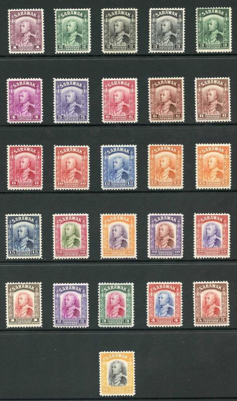 Sarawak SG106/125 1934 Set of 26 Fresh M/Mint