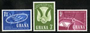 GHANA 101-103 MNH SCV $0.75 BIN $0.50