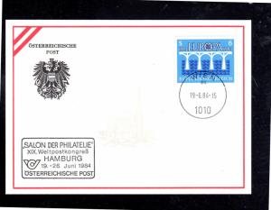 AUSTRIA #1272  1984  EUROPA  MINT  VF NH  O.G  FDC  POSTCARD