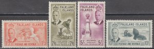 EDSROOM-22003 Falkland Islands 116-119 MNH 1952 Top Values CV$90.50
