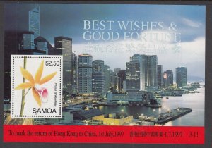 Samoa 935 Flower Souvenir Sheet MNH VF