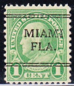 Precancel - DLE - Miami, FL PSS 241 Compound Perf  - Town and Type Issue