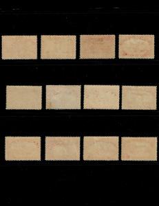 Scott #Q1-Q12 F/VF-OG-LH SCV $956.75