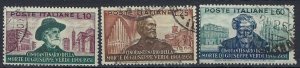 Italy 594-96 Used 1951 part set (an8335)