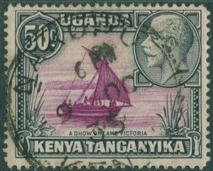Kenya Uganda Tanganyika 1935 SG116 50c Dhow on Lake Victoria KGV FU