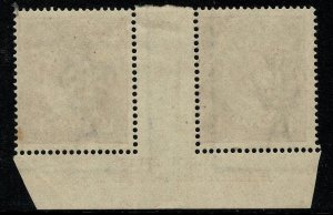 Australia 1924 KGV 4.5d Violet Single Crown Mullett Imprint Pair MH