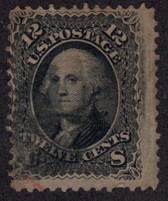 US #90 Twelve Cent Washington RED CANCEL *Minor Fault* ~jm-0009