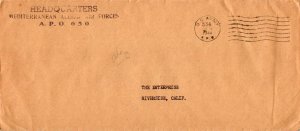 United States A.P.O.'s Official Free Mail 1944 U.S. Army, A.P.O. 534 Algiers,...