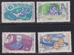 Vietnam # 385-388, Cosmonauts - Space, Used CTO. 1/2 Cat.