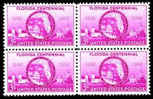 U.S. #927 MINT BLOCK OG NH