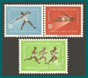 Papua New Guinea 1962 Commonwealth Games, MLH  #171-713,SG39-SG41