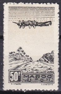 French Morocco 1944 Scott C31 Plane over Oasis MLH