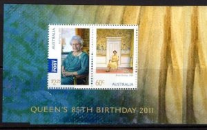 Australia Scott 3445-3446a, MNH, Free Shipping, Queen's Birthday, Souvenir Sheet