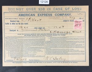 MOMEN: US STAMPS TELEGRAPH REVENUE DOCUMENT USED LOT #12126