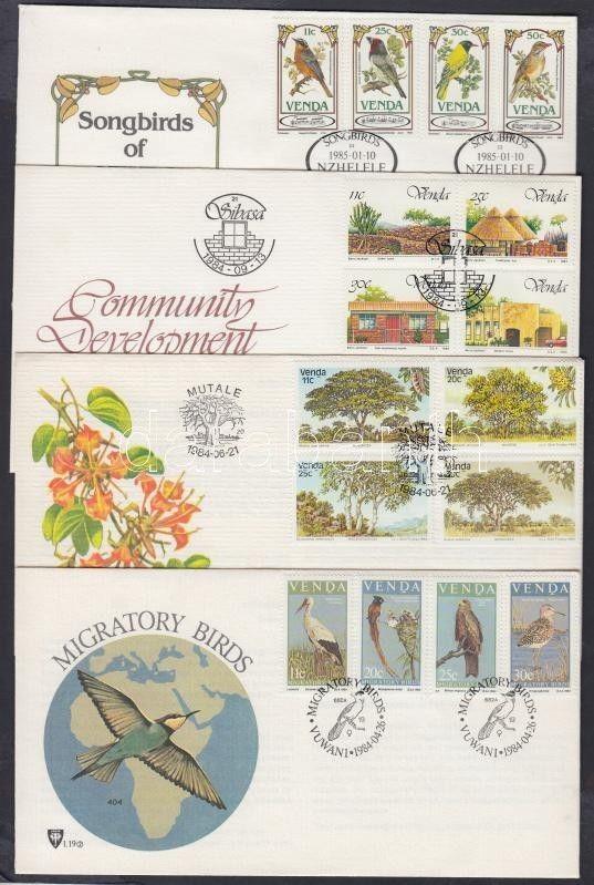 South Africa-Venda stamp 4 diff. sets on 4 FDC Cover 1984 Mi 91-106 WS142870