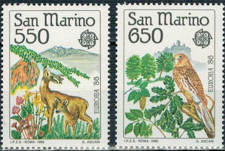 San Marino 1986 #1107-8 MNH. Europa