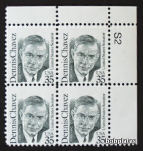 BOBPLATES #2186 Chavez Plate Block MNH SCV=$4 ~ See Details for #s/Pos