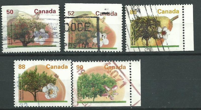 Canada #1365as,1366as,1372as,1373,1374as    used VF  PD