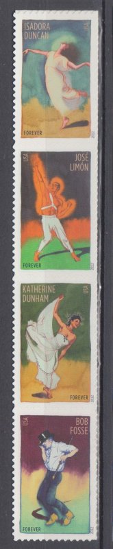 (F) USA #4698-4701 Innovative Choreographers  Strip of 4 Forever  Stamps MNH